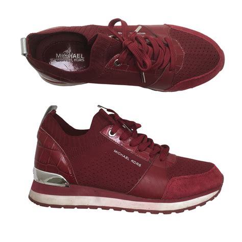 michael kors burgundy sneakers.